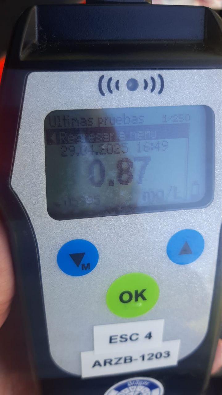 Prova d'alcoholímetre que quintuplica la taxa permesa