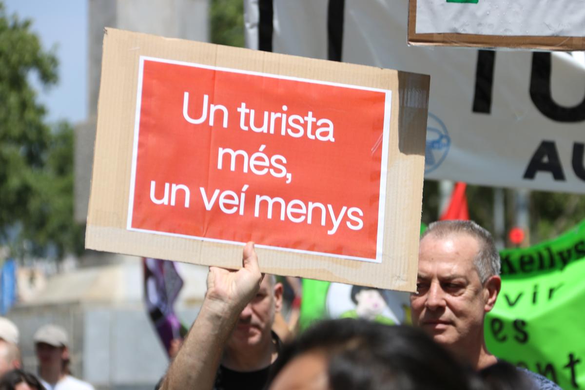 Manifestación contra el turismo en Barcelona 1