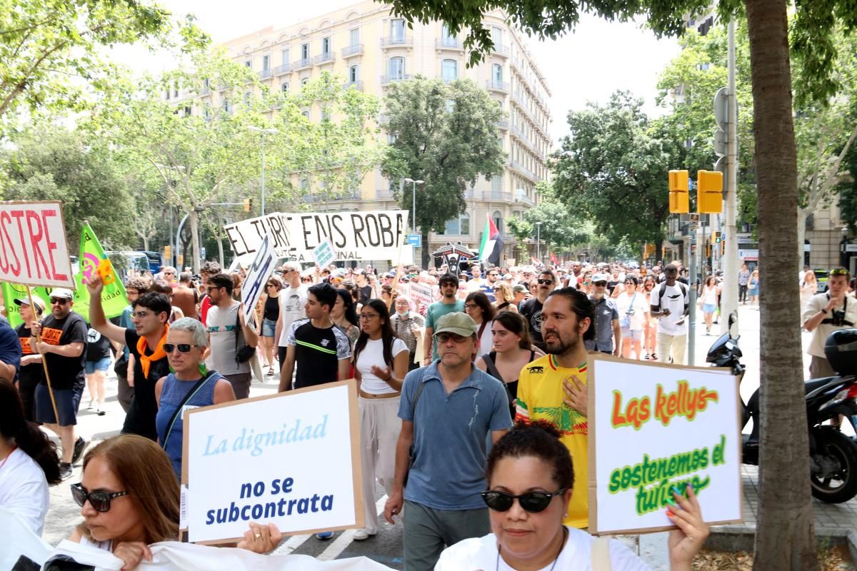 Manifestación contra el turismo en Barcelona 1