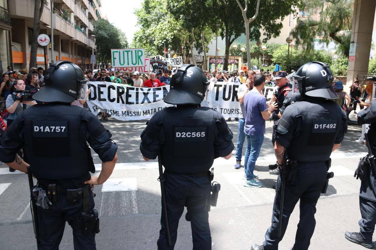 Manifestación contra el turismo en Barcelona 1