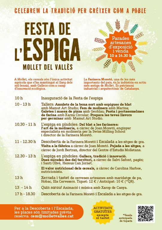 Cartell de la Primera Festa de l'Espiga de Mollet del Vallès