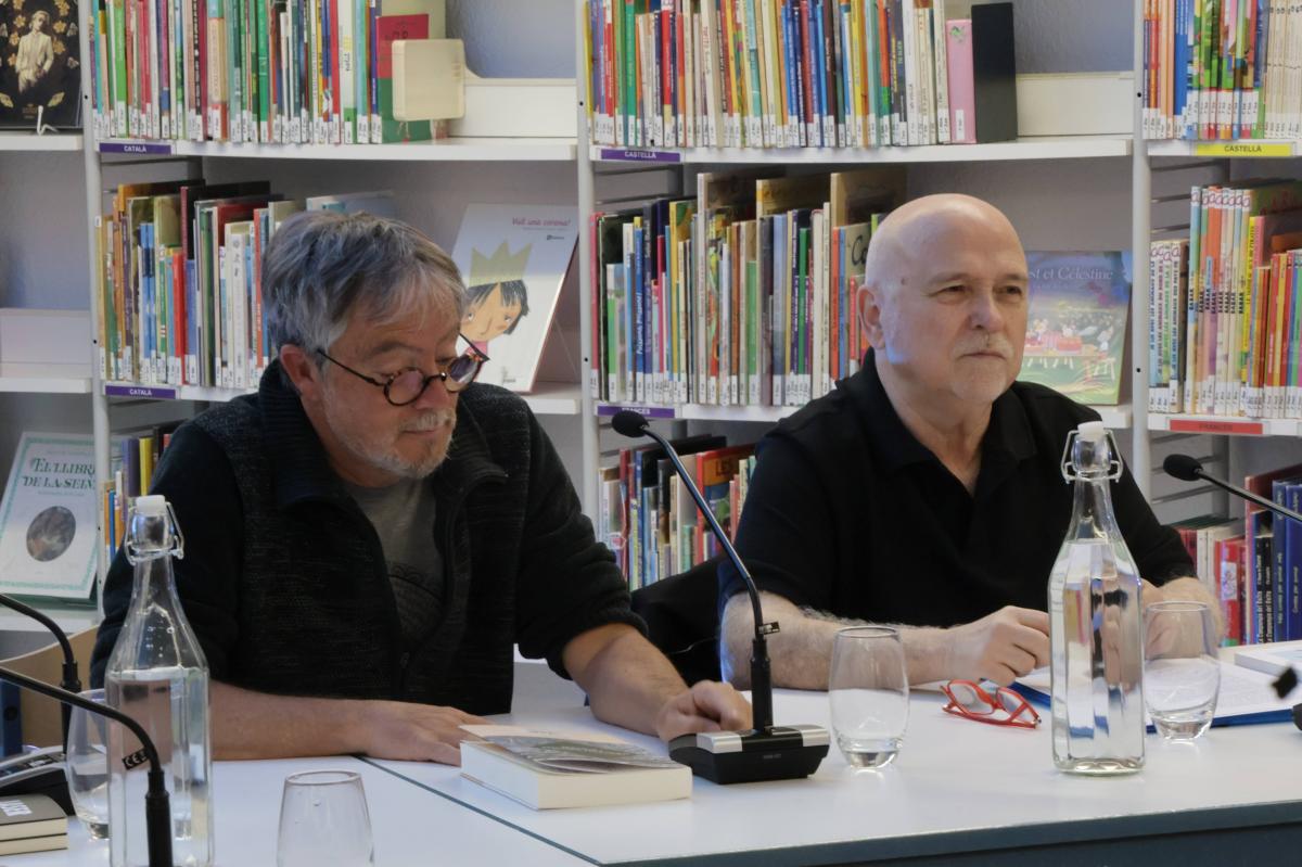 Els escriptors Joan Peruga i Jordi Casamajor (1)