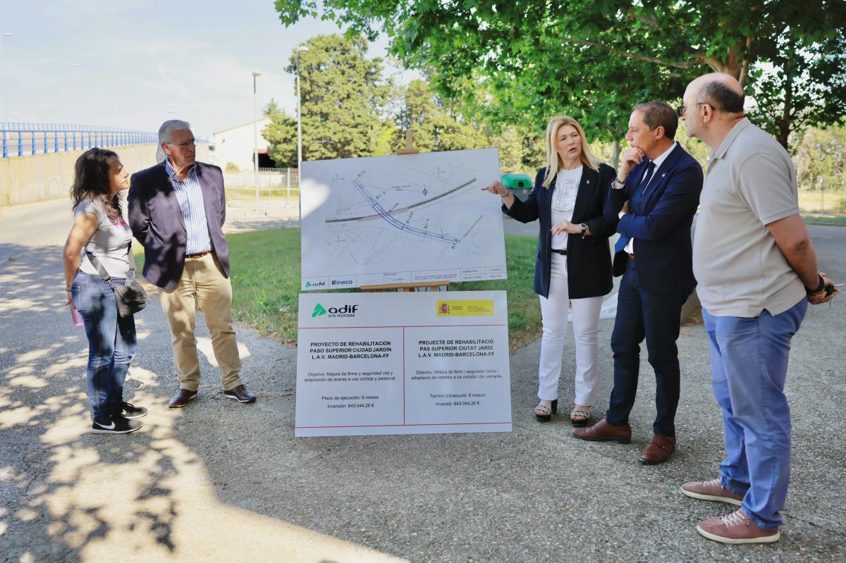 visita obres pont Ciutat Jardí Lleida