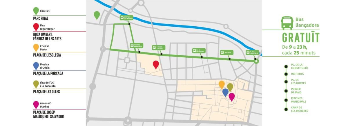 Mapa de les Festes de l'Ascensió de Granollers 2025