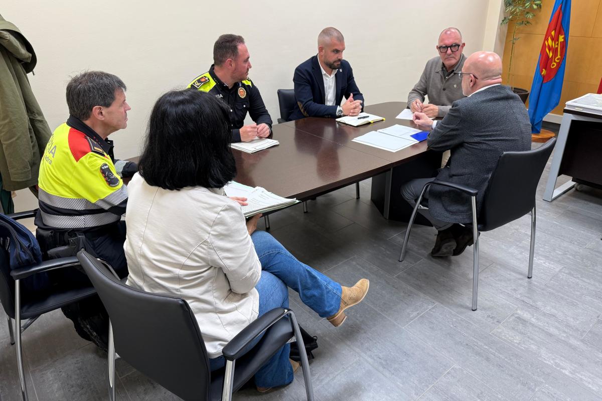 El alcalde de Santa Cristina, Josep Xifra con el director de la SCT, Ramonb Lamiel