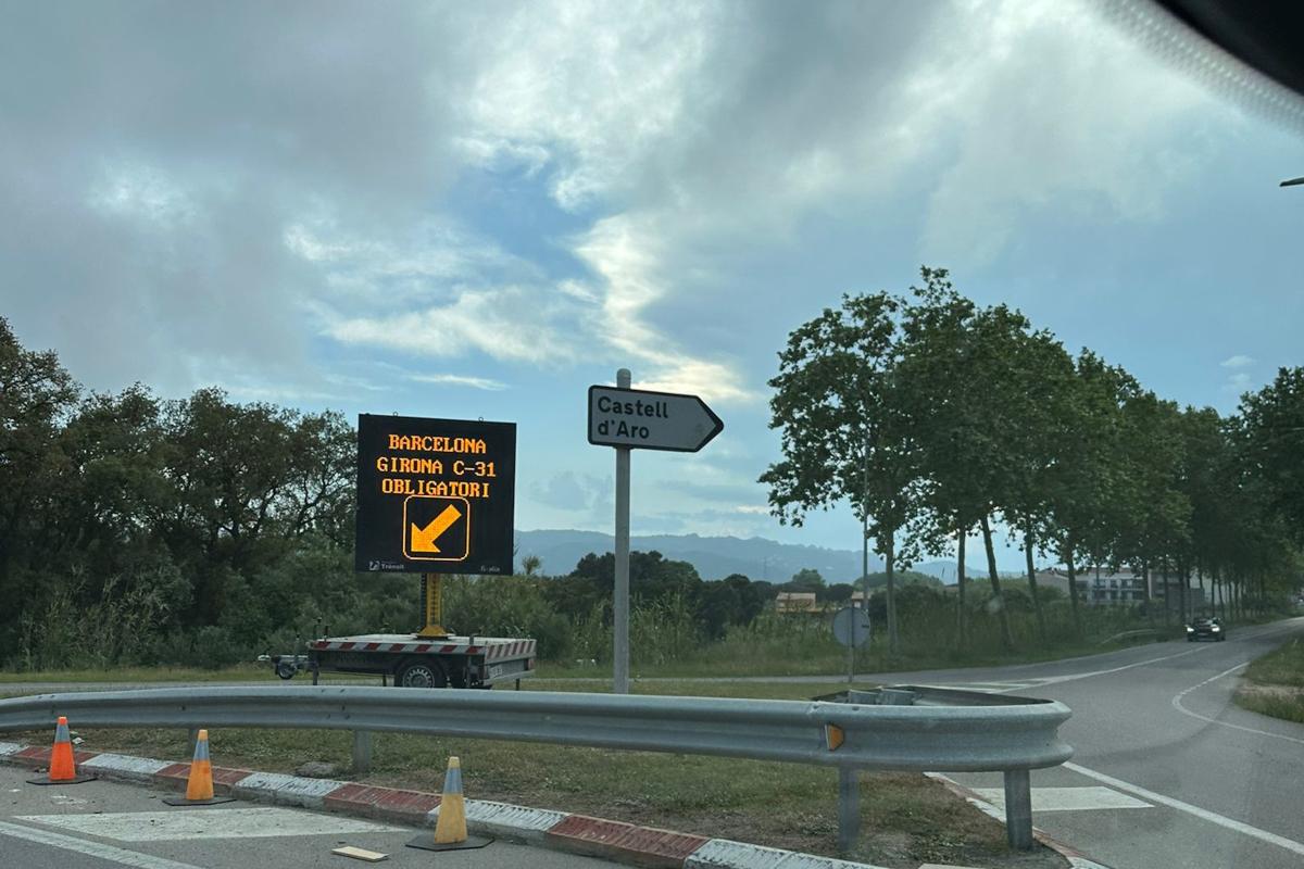 La rotonda de salida 314 en Santa Cristina de Aro