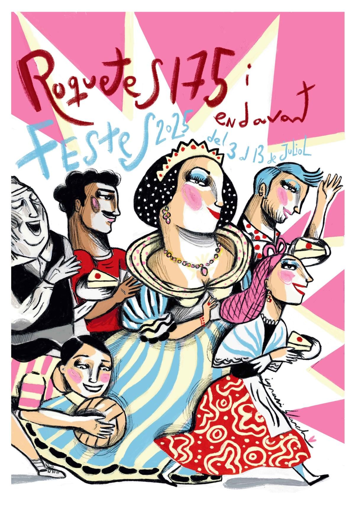 Cartel de la Fiesta Mayor 2025 de Roquetas Vertical