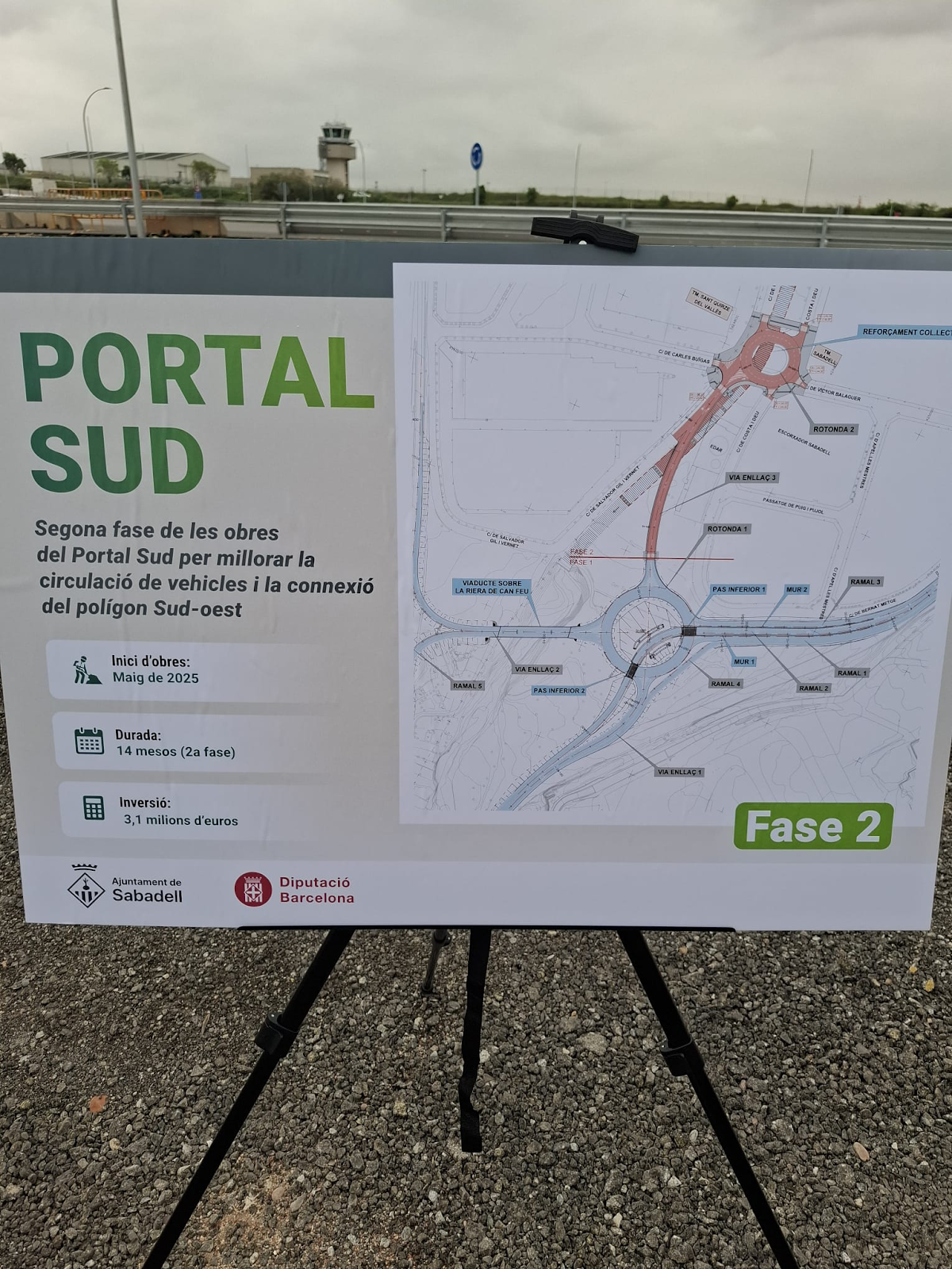 2a fase de les obres del portal sud de Sabadell