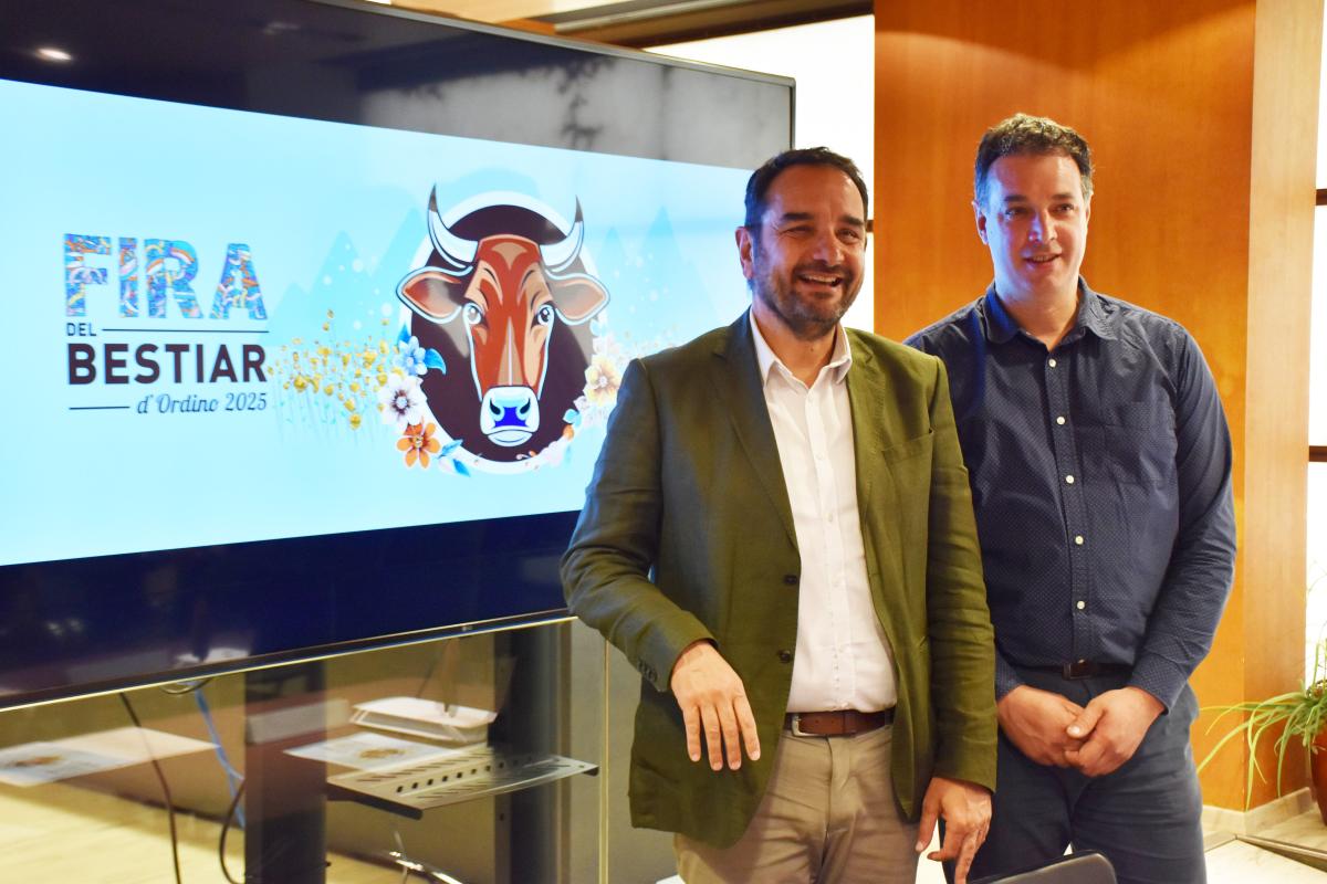 El cònsol menor d'Ordino, Eduard Betriu, i el conseller de Turisme, Esports i Dinamització, Jordi Serracanta