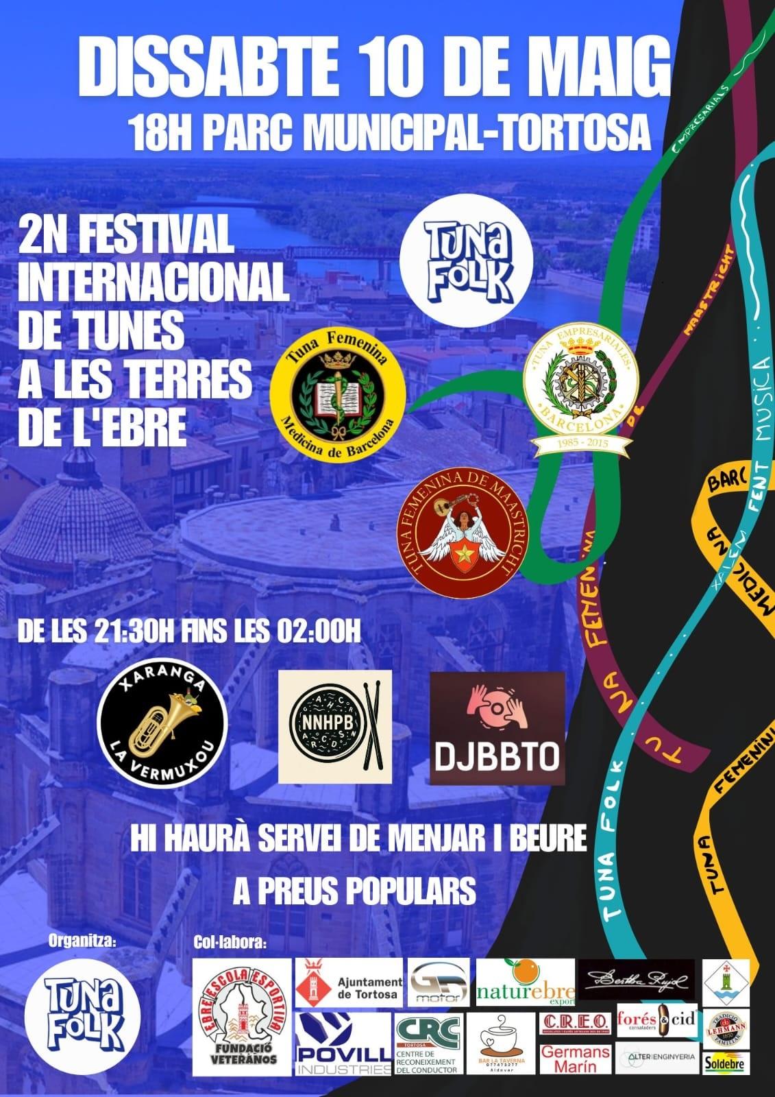 Cartell del segon festival de Tunes de les Terres de l'Ebre a Tortosa
