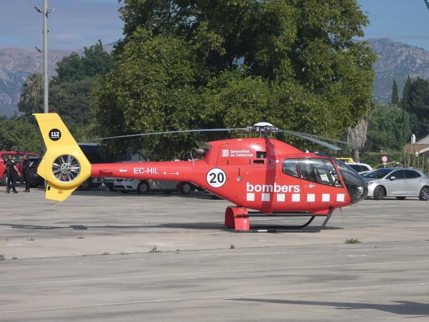 helicóptero de los Bomberos por el incendio de Passannt