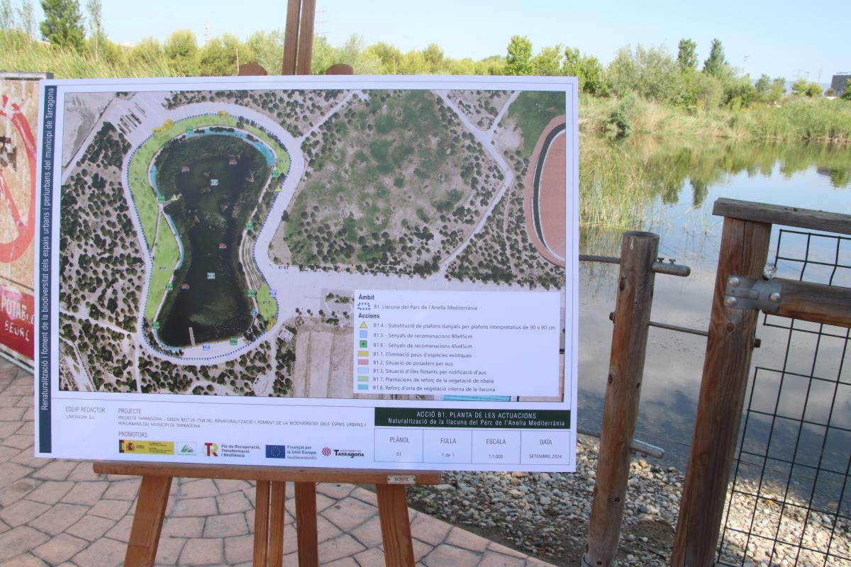 Plano de la laguna del Anillo Mediterráneo, donde se hará un proyecto de renaturalización