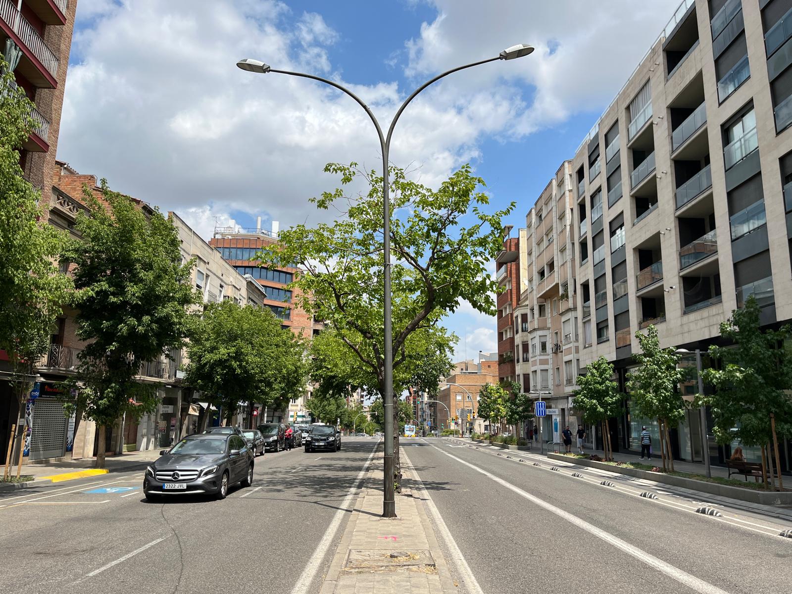 El Ayuntamiento de Lleida inicia este lunes las obras de renovación integral del alumbrado público de la medianera de la avenida Prat de la Riba