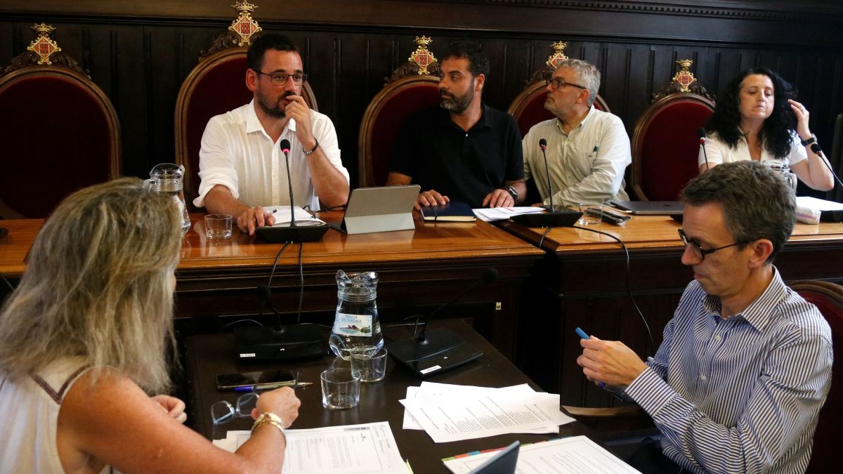 L'alcalde de Girona Lluc Salellas, i el tinent d'alcaldia Quim Ayats L'alcalde de Girona Lluc Salellas, i el tinent d'alcaldia Quim Ayats