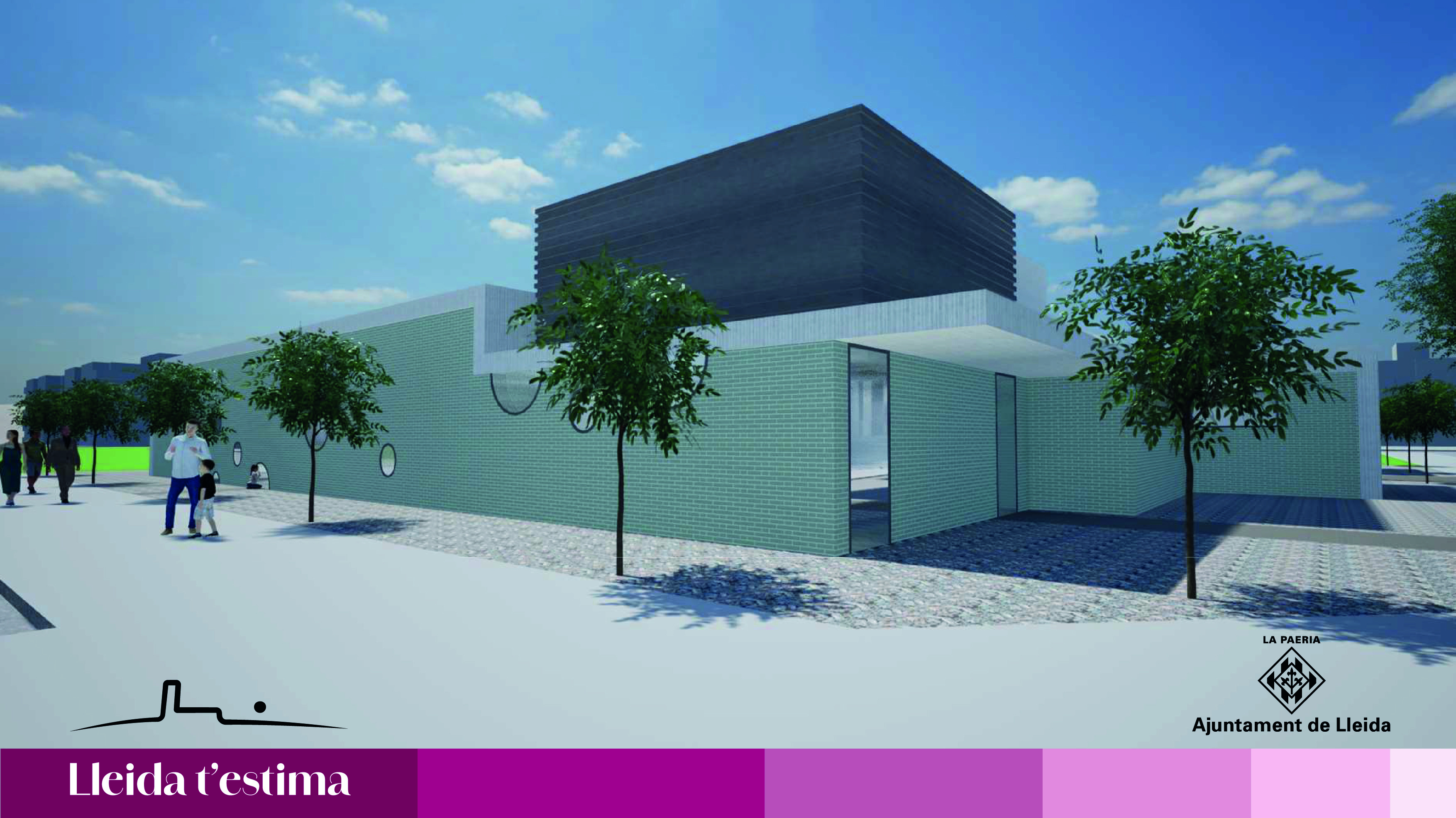 Imagen de cómo será la nueva biblioteca del barrio Joc de la Bola
