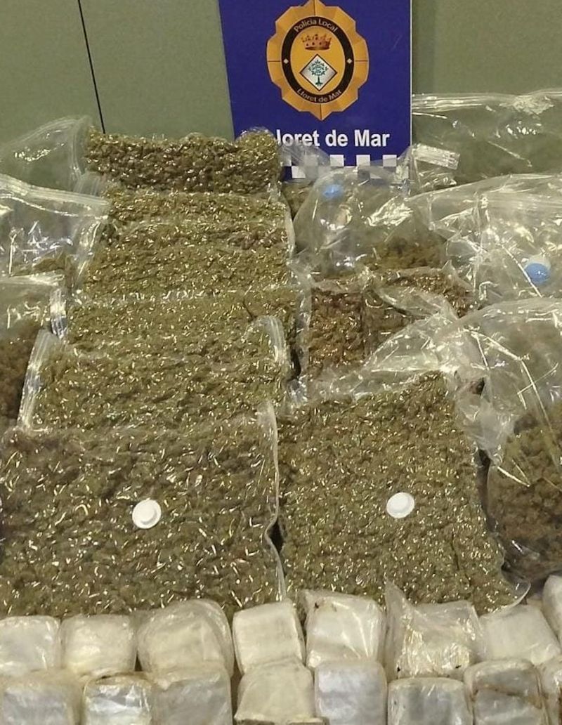 Marihuana comissada per la Policia Local de Lloret de Mar Marihuana comissada per la Policia Local de Lloret de Mar