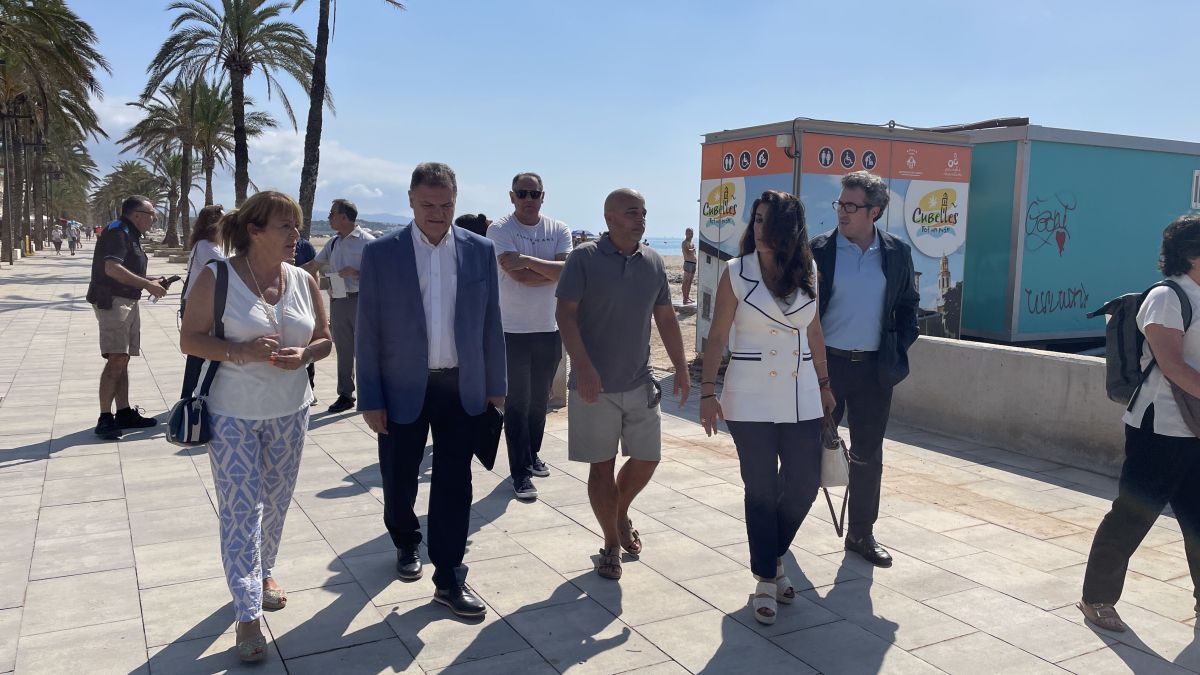 Visita als espais afectats per l'aiguat de dissabte a Cubelles Visita als espais afectats per l'aiguat de dissabte a Cubelles