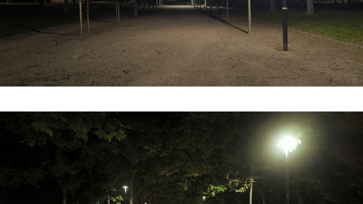Abans i després dels canvis d'il·luminació al Parc de la Ciutat de Tarragona Abans i després dels canvis d'il·luminació al Parc de la Ciutat de Tarragona