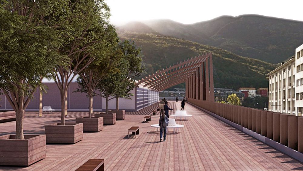 Aspecte de com podria ser la nova connexió entre Prat de la Creu i el passeig del riu d'Andorra la Vella Aspecte de com podria ser la nova connexió entre Prat de la Creu i el passeig del riu d'Andorra la Vella