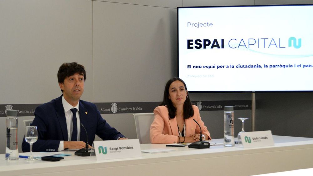 Els cònsols d'Andorra la Vella, Sergi González i Olalla Losada presenten Espai Capital Els cònsols d'Andorra la Vella, Sergi González i Olalla Losada presenten Espai Capital