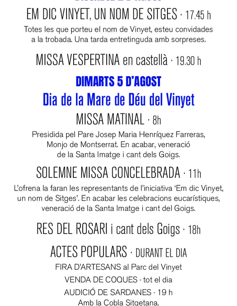 Cartell de la festa del Vinyet de Sitges 2025 Cartell de la festa del Vinyet de Sitges 2025