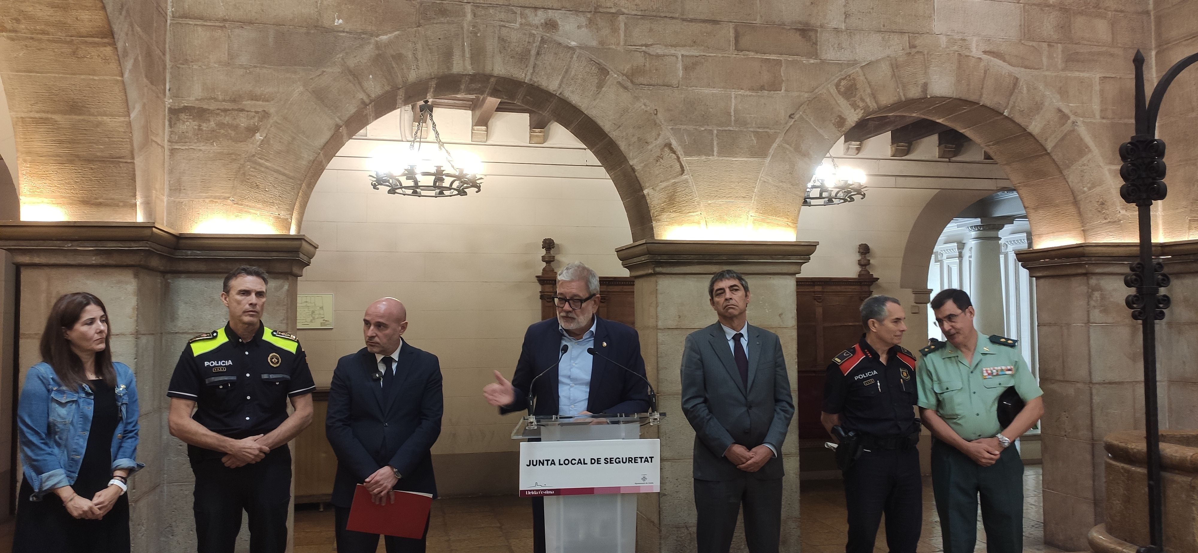 FOTO: D.H. / L'alcalde de Lleida, Fèlix Larrosa, durant la Junta Local de Seguretat celebrada ahir