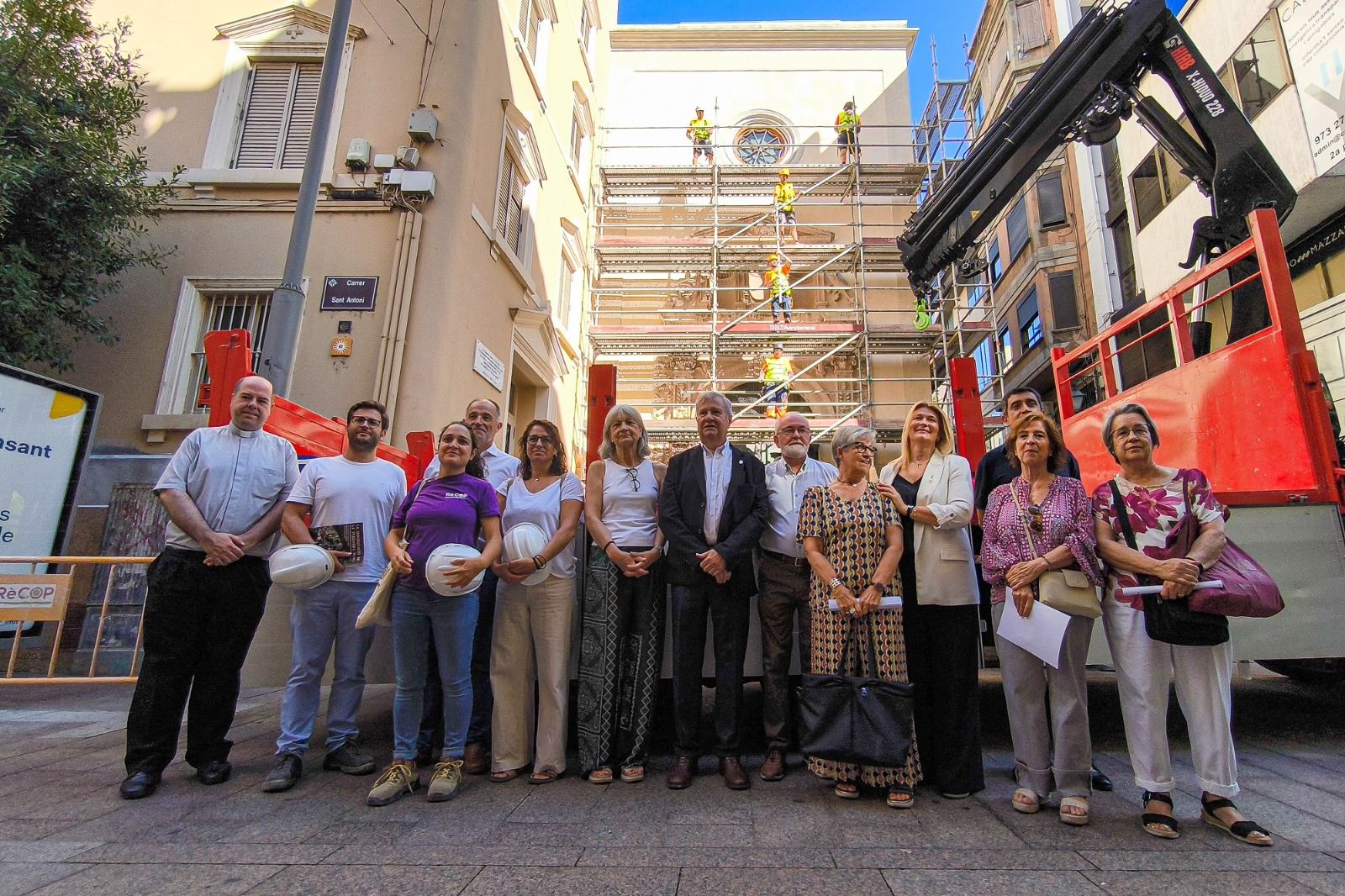 FOTO: JuntsXCatPaeria / Fachada de la Iglesia de la Sangre después de finalizar la primera fase de las obras de restauración