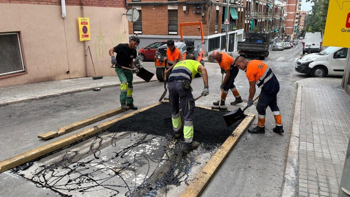 Obres pacificació entorns escolars Badalona 2