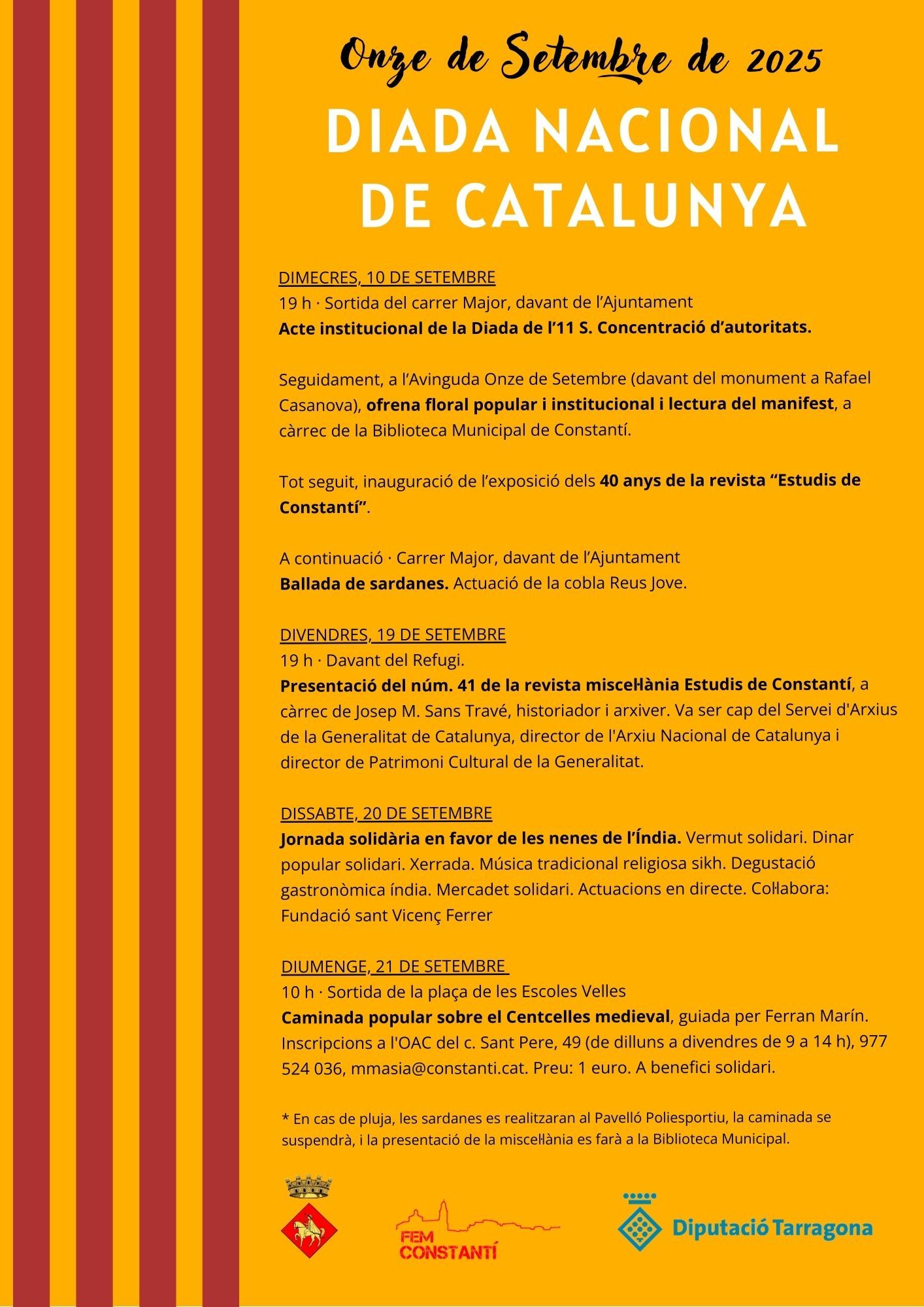 CARTELL ACTES DIADA CONSTANTÍ CARTELL ACTES DIADA CONSTANTÍ