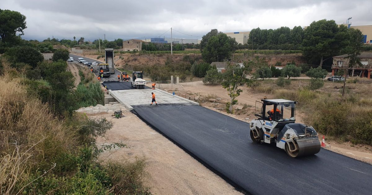 La Diputació de Tarragona avança en l'ampliació del pont sobre el Torrent del Caus
