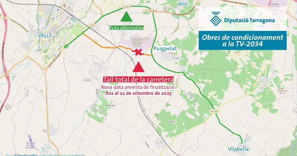 Obres d'ampliació del Torrent del Caus per part de la Diputació de Tarragona entre Valls i Vilabella