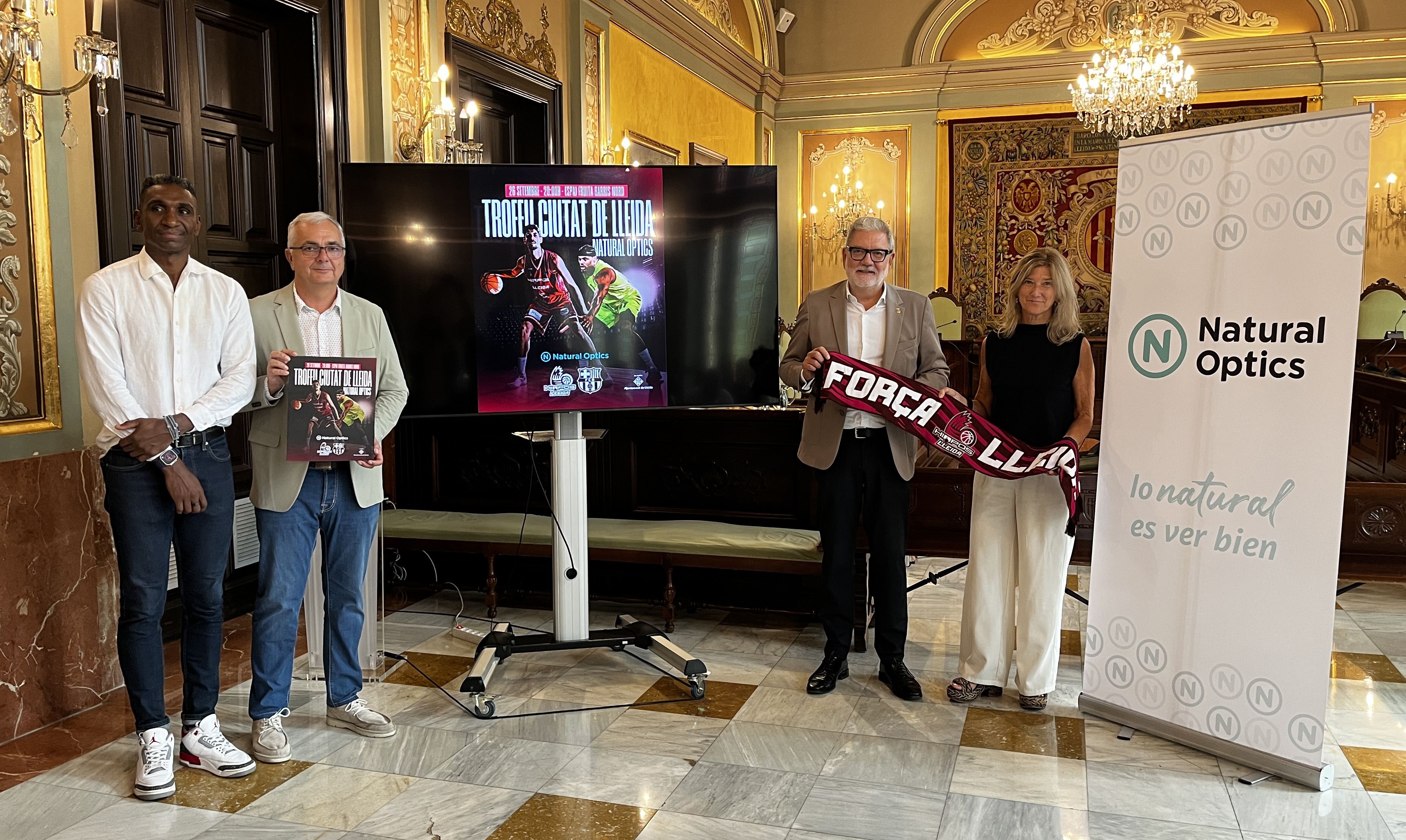 Presentació del Trofeu Ciutat de Lleida de bàsquet, aquest dimecres, a la Paeria