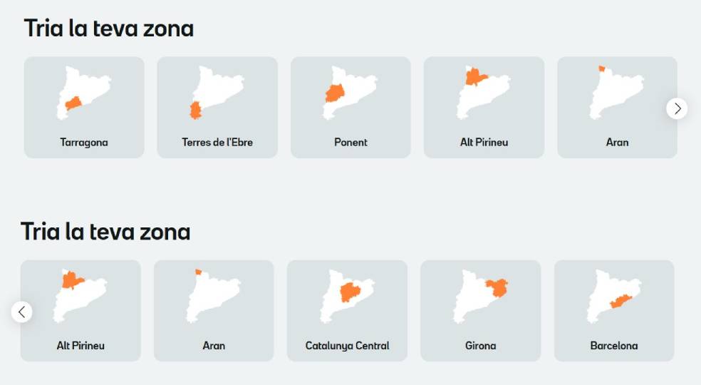 Categories geogràfiques de la nova web del 3CatInfo