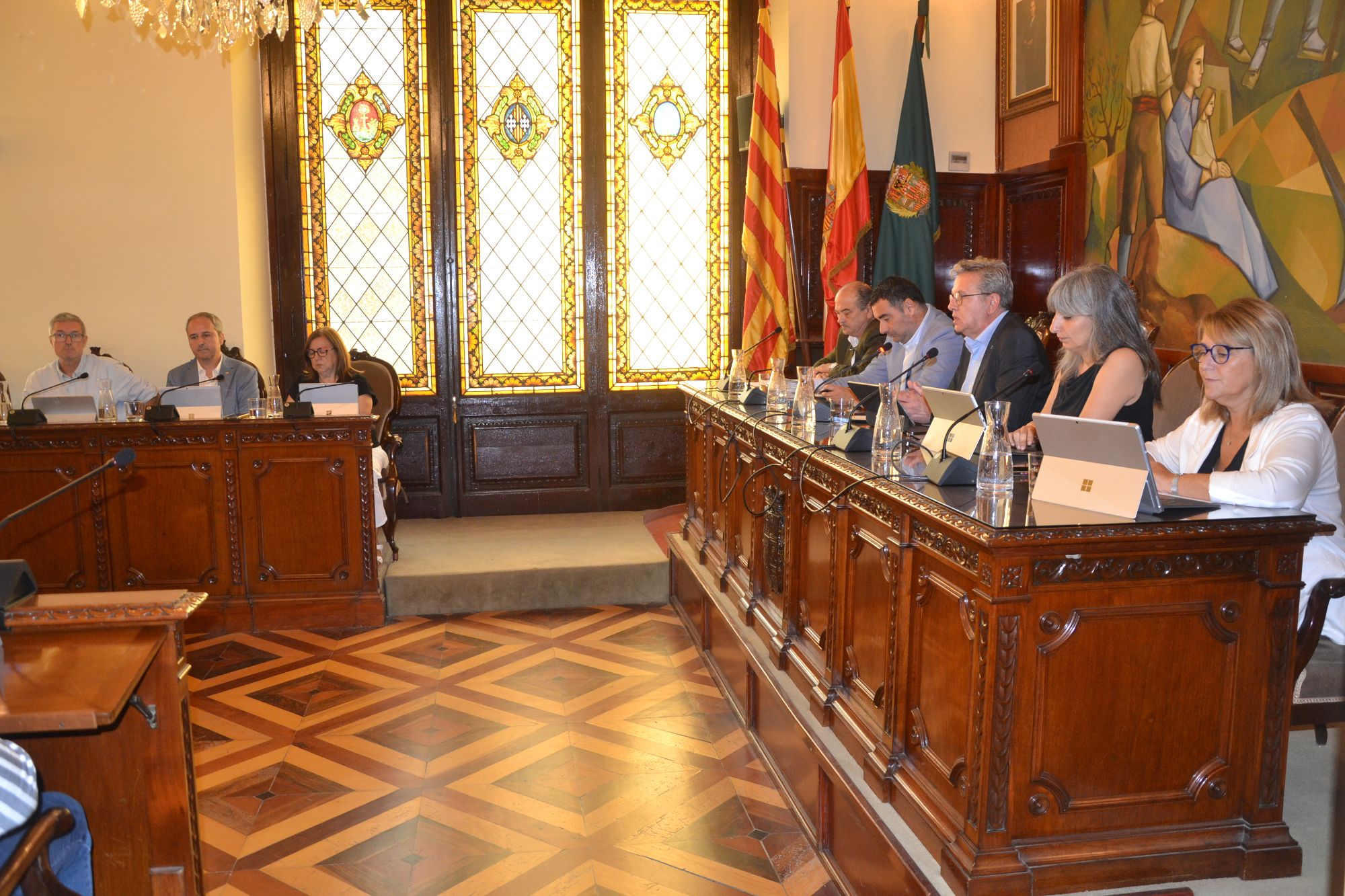 Imagen del pleno de hoy jueves, 18 de septiembre, en la Diputación de Lleida