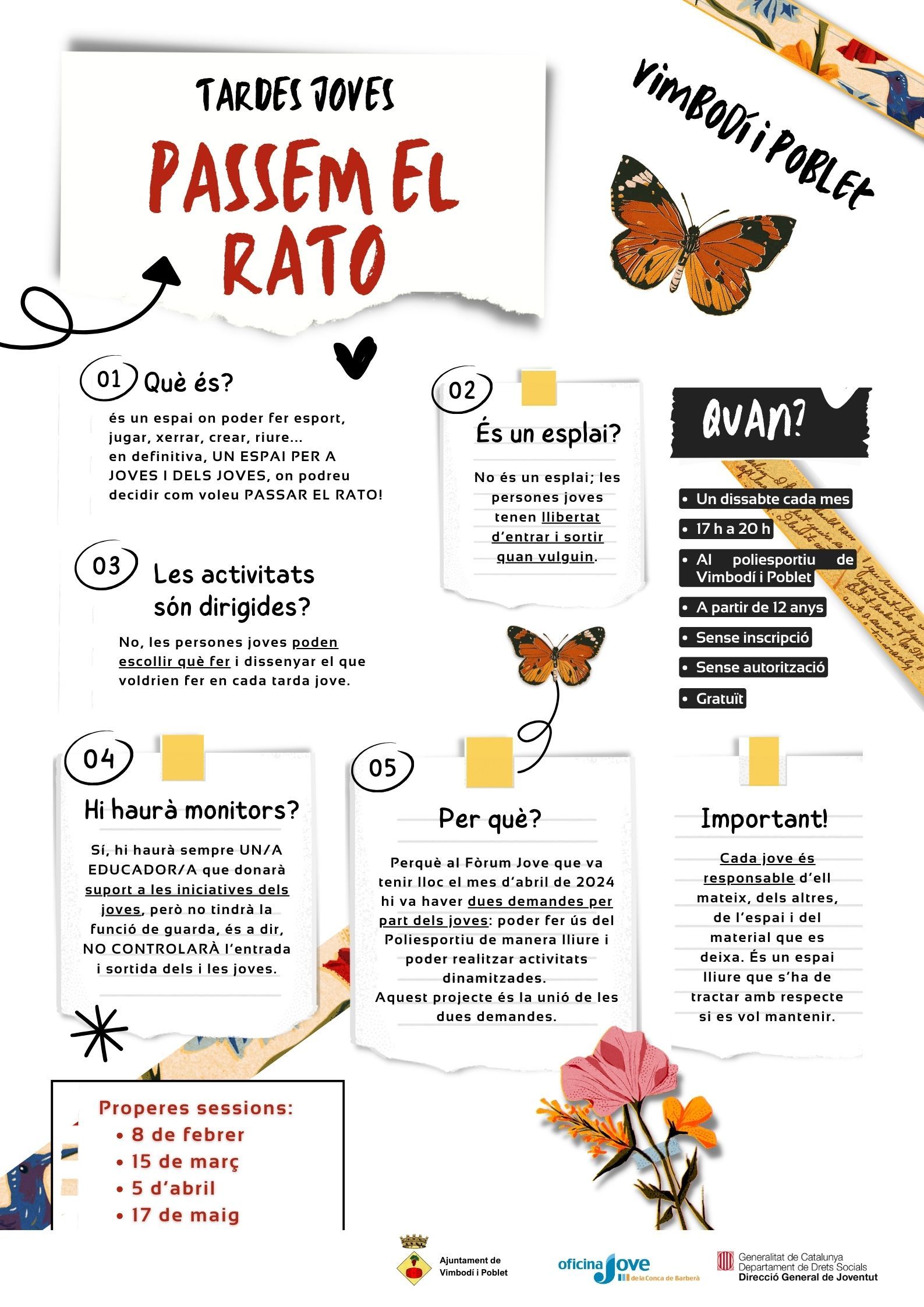 inforgrafia cartell passem el rato vimbodí i poblet