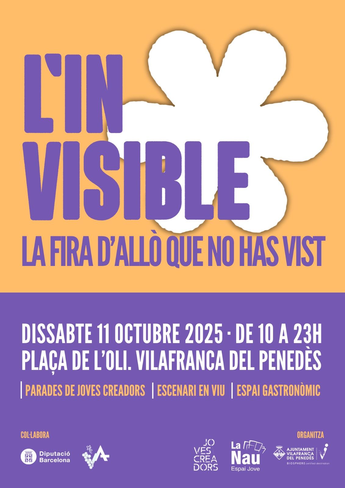 Cartell de L’INVISIBLE, la fira d’allò que no has vist, a Vilafranca