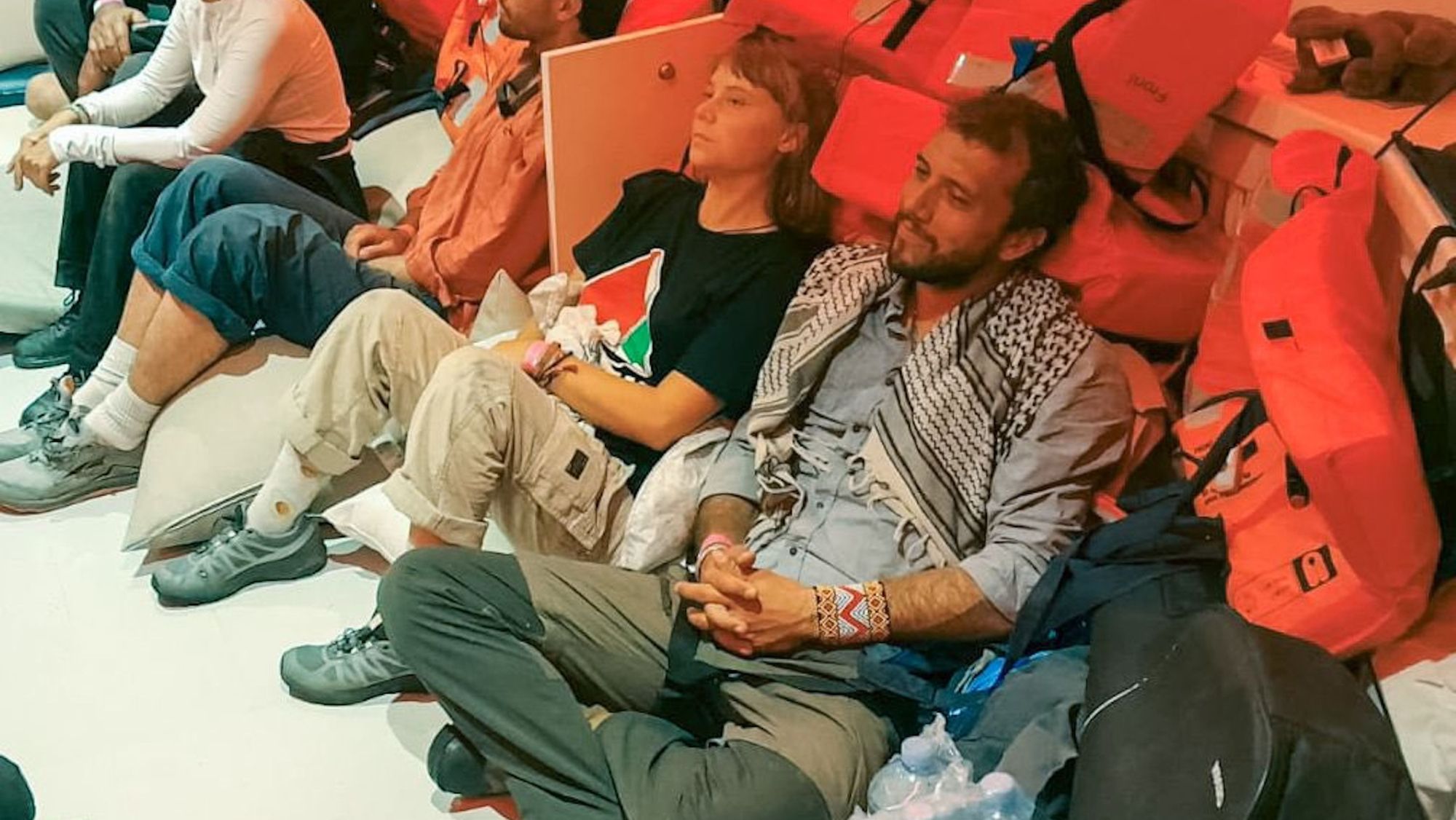 Greta Thunberg y otros miembros de la flotilla detenidos a Israel