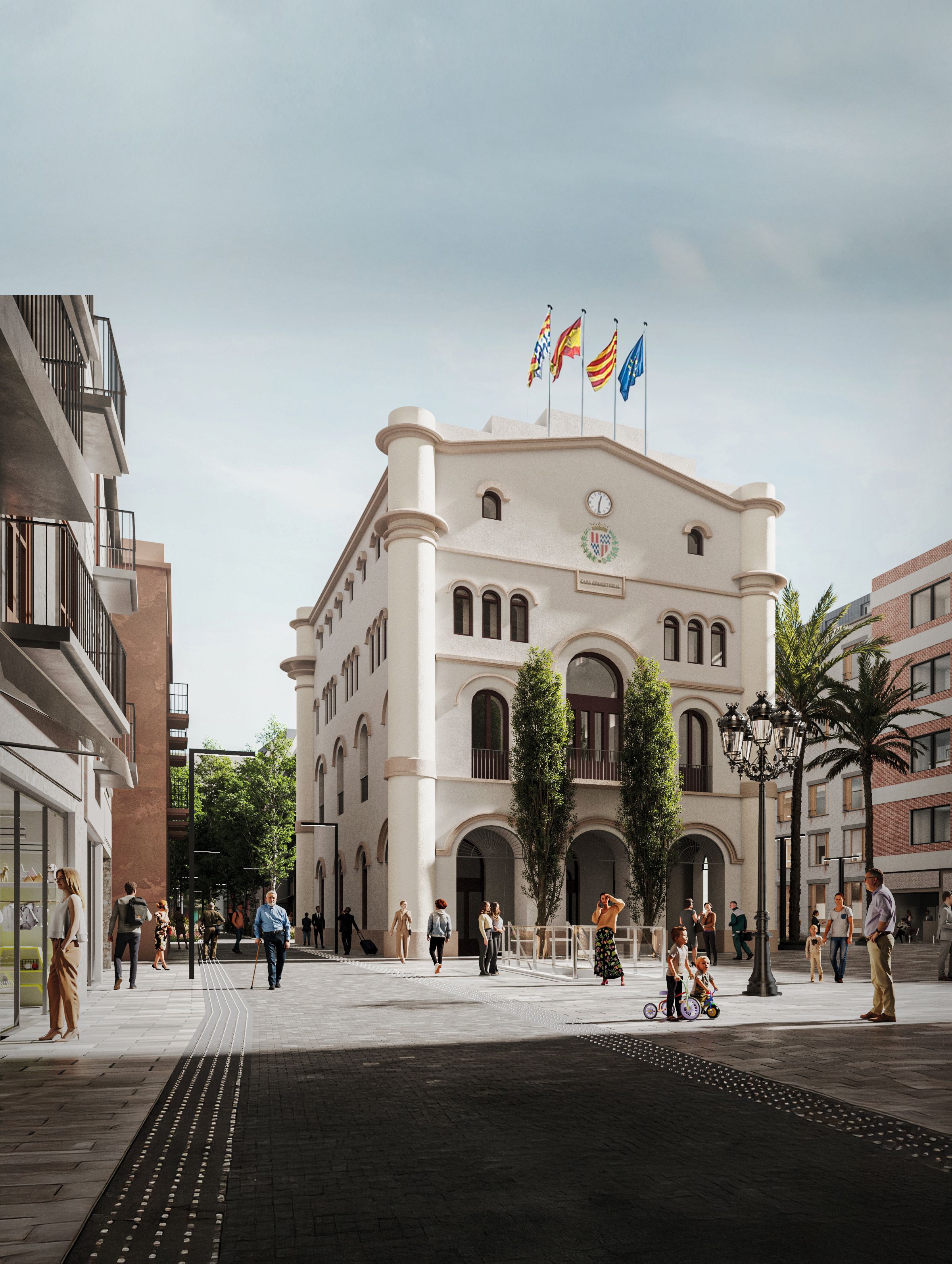 Render sobre la reforma de la plaza de la vila de Badalona