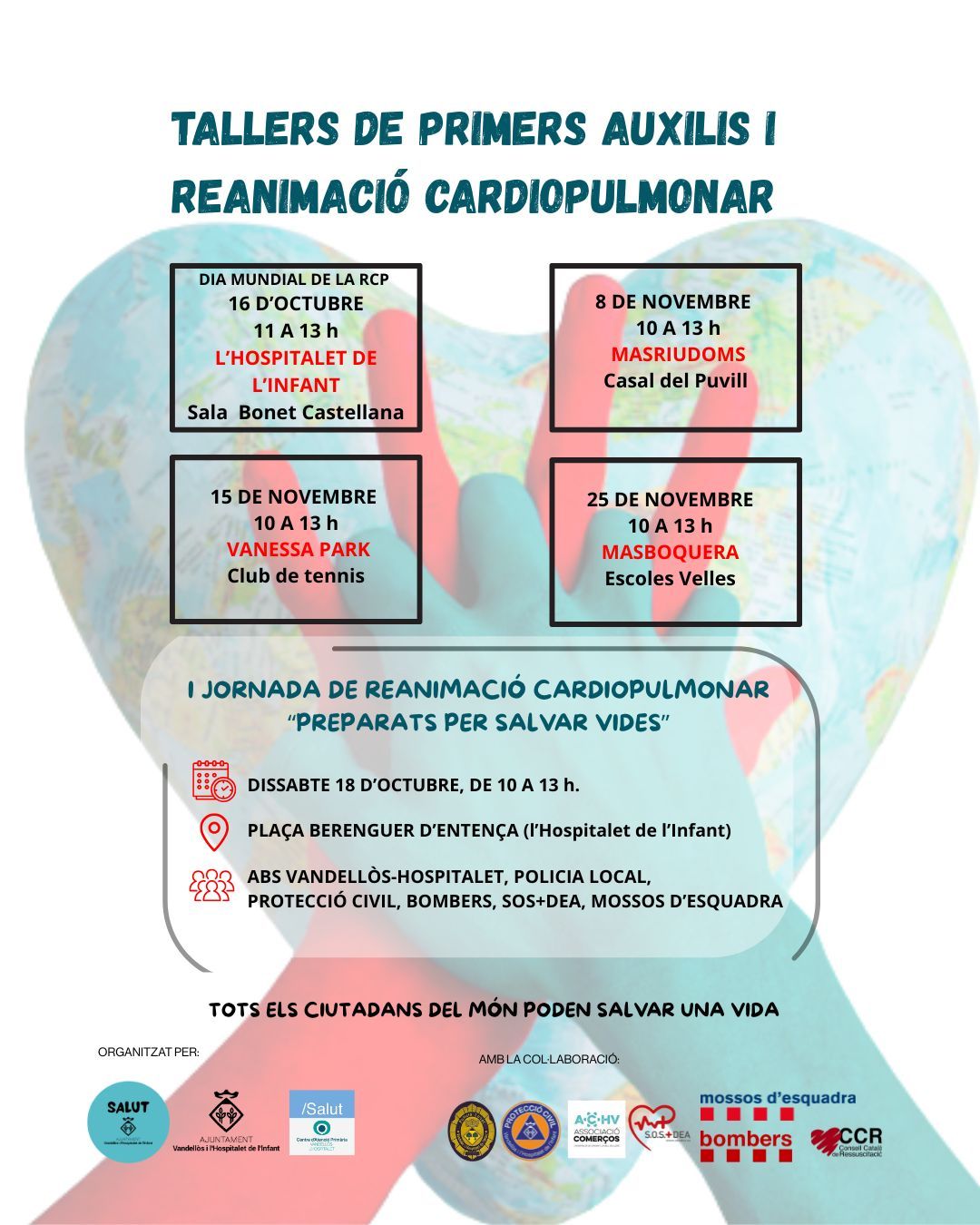 Tallers i una jornada oberts a la ciutadania per fer de Vandellòs i l’Hospitalet de l’Infant un municipi cardioprotegit 3 Tallers i una jornada oberts a la ciutadania per fer de Vandellòs i l’Hospitalet de l’Infant un municipi cardioprotegit 3