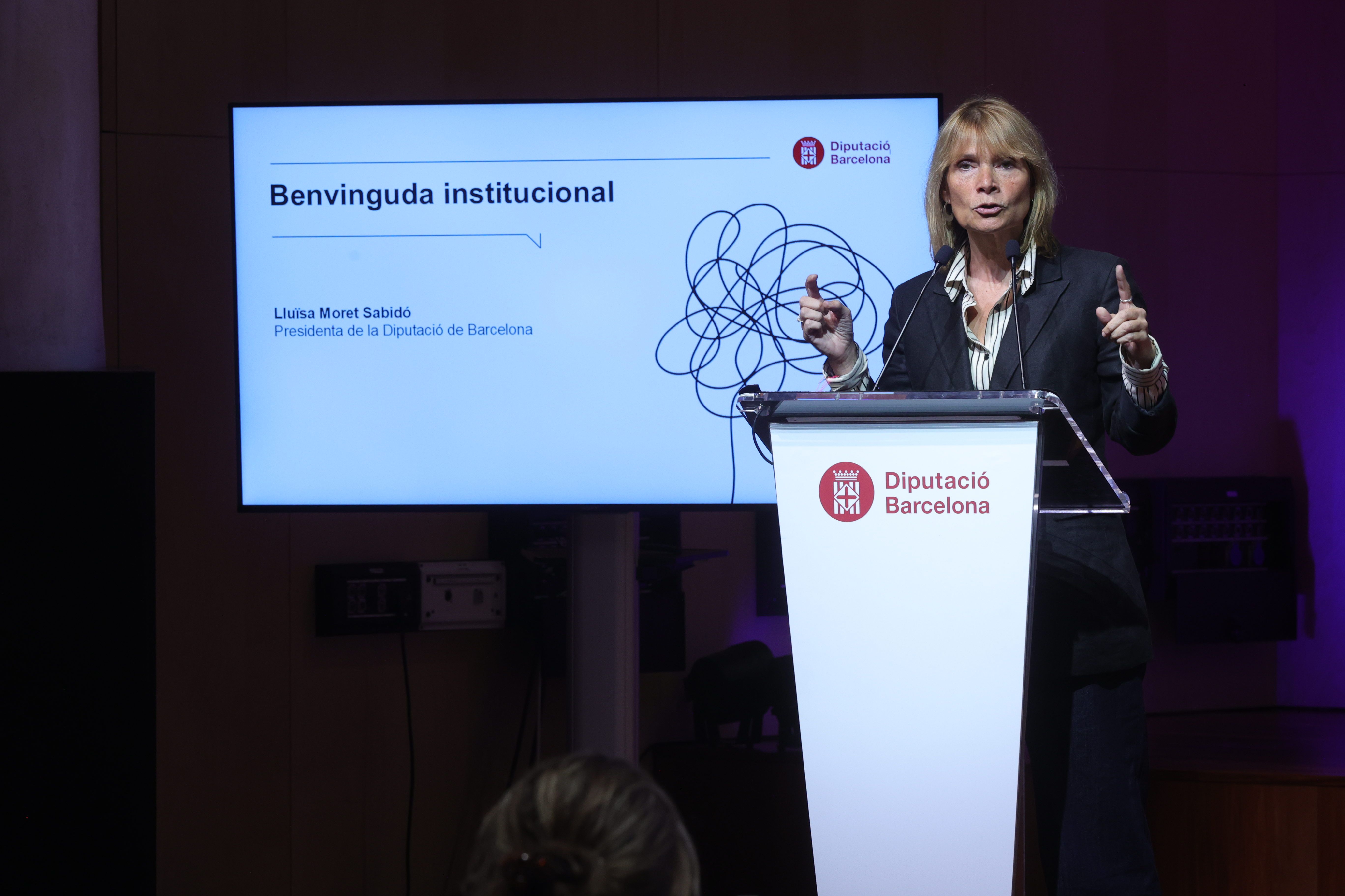 La presidenta de la Diputació de Barcelona, Lluïsa Moret, ha presentat la Xarxa Intermunicipal | FOTO: Òscar Ferrer / Diputació de Barcelona