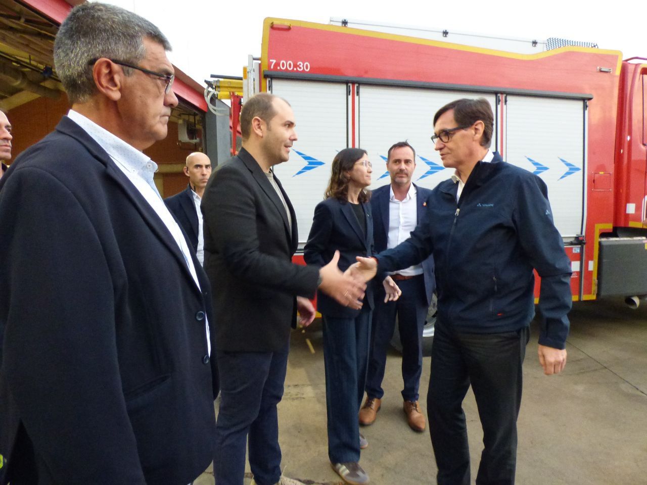 El president de la Generalitat, Salvador Illa, al centre de comandament del CECAT a les Terres de l'Ebre 2