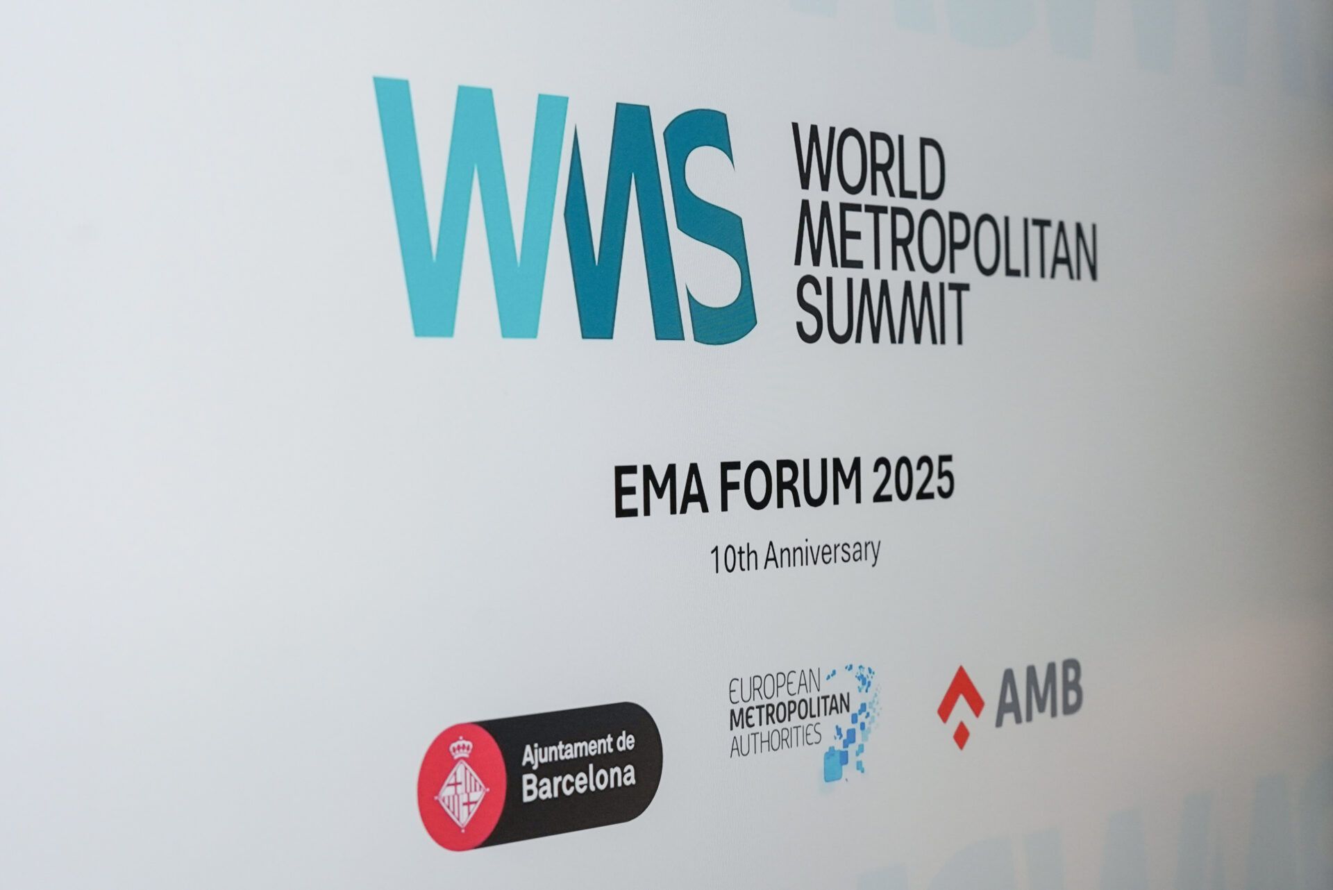 World Metropolitan Summit (WMS) a Barcelona World Metropolitan Summit (WMS) a Barcelona