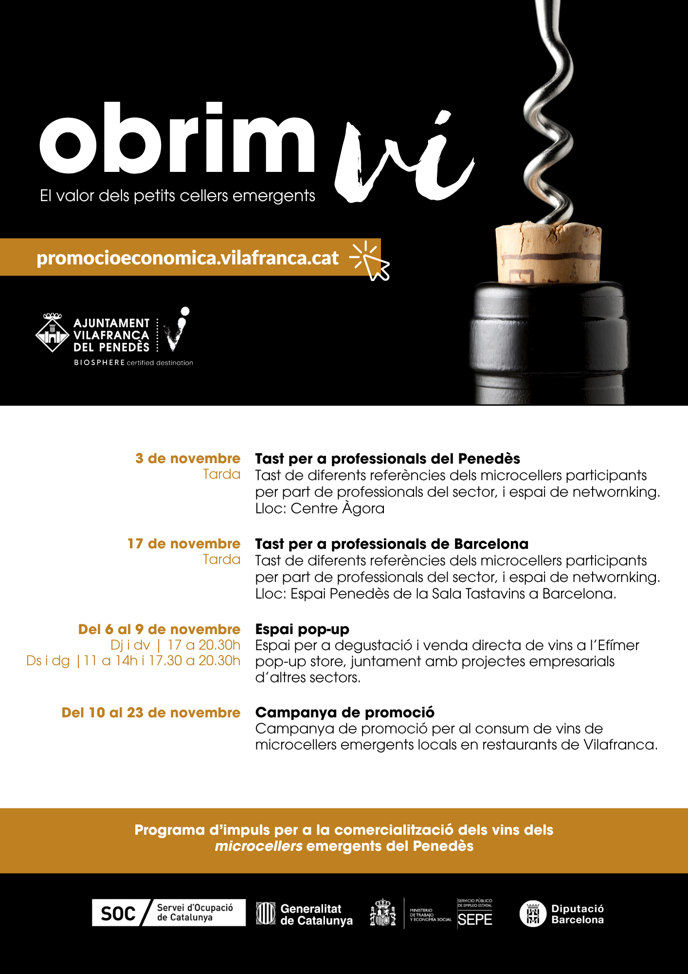 Cartell Obrim Vi Vilafranca del Penedès Cartell Obrim Vi Vilafranca del Penedès