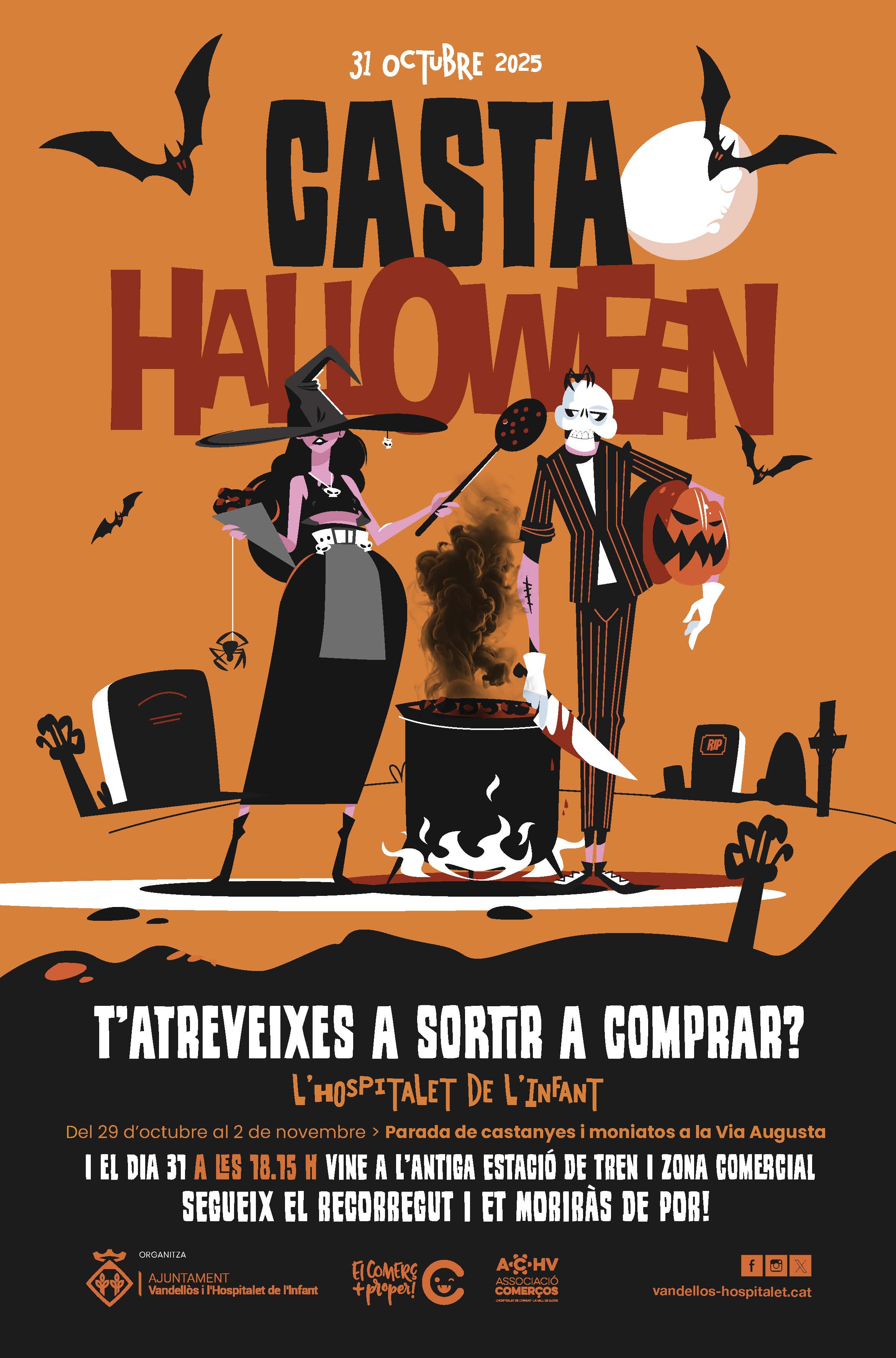 Cartell de la castaHalloween de l'Hospitalet de l'Infant 2025 Cartell de la castaHalloween de l'Hospitalet de l'Infant 2025