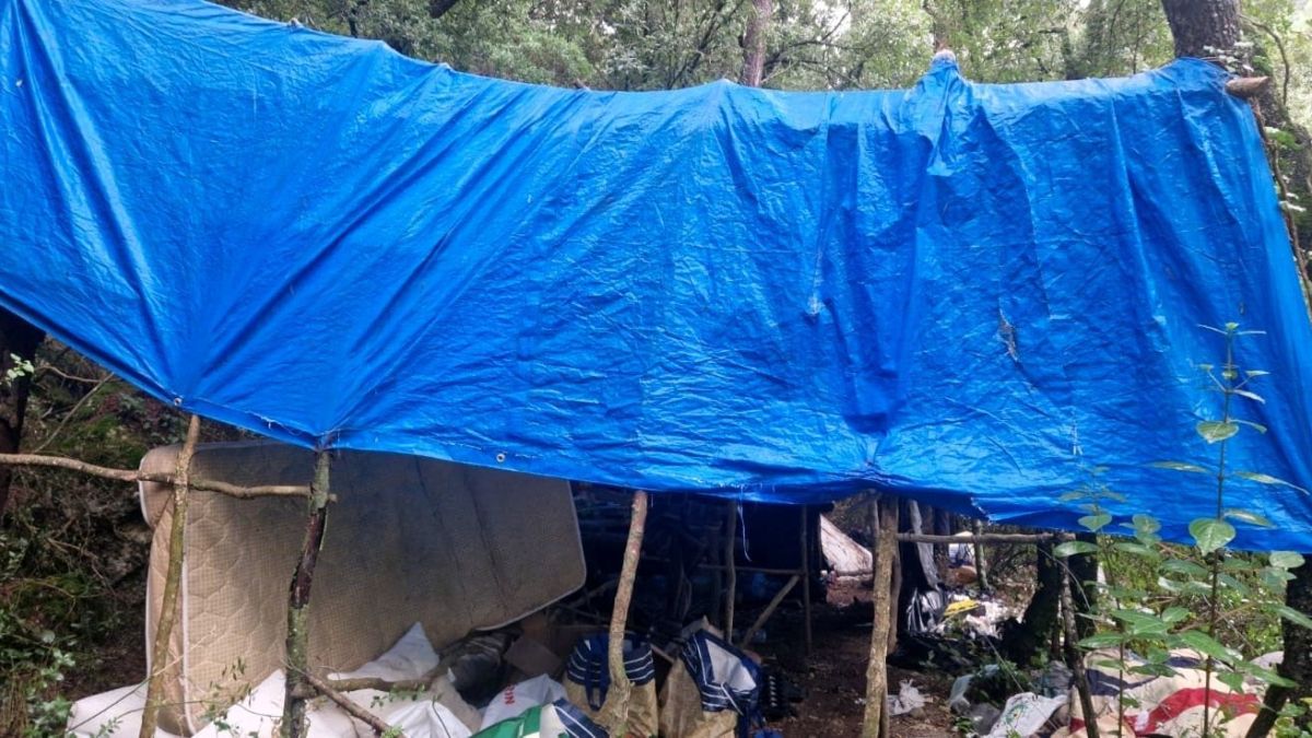 Campament improvisat a la plantació de marihuana de la Conca de Barberà
