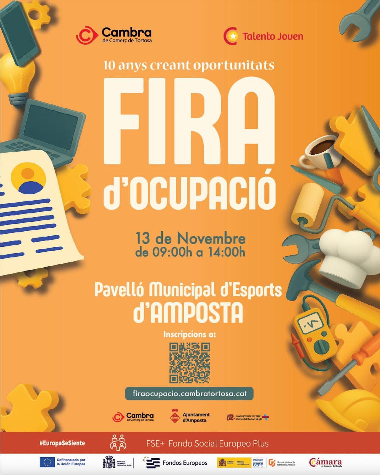 Amposta acull la 8a Fira de l’Ocupació amb més de 60 empreses i entitats participants