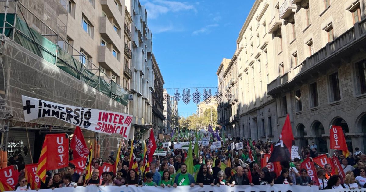Manifestació docents a Barcelona 