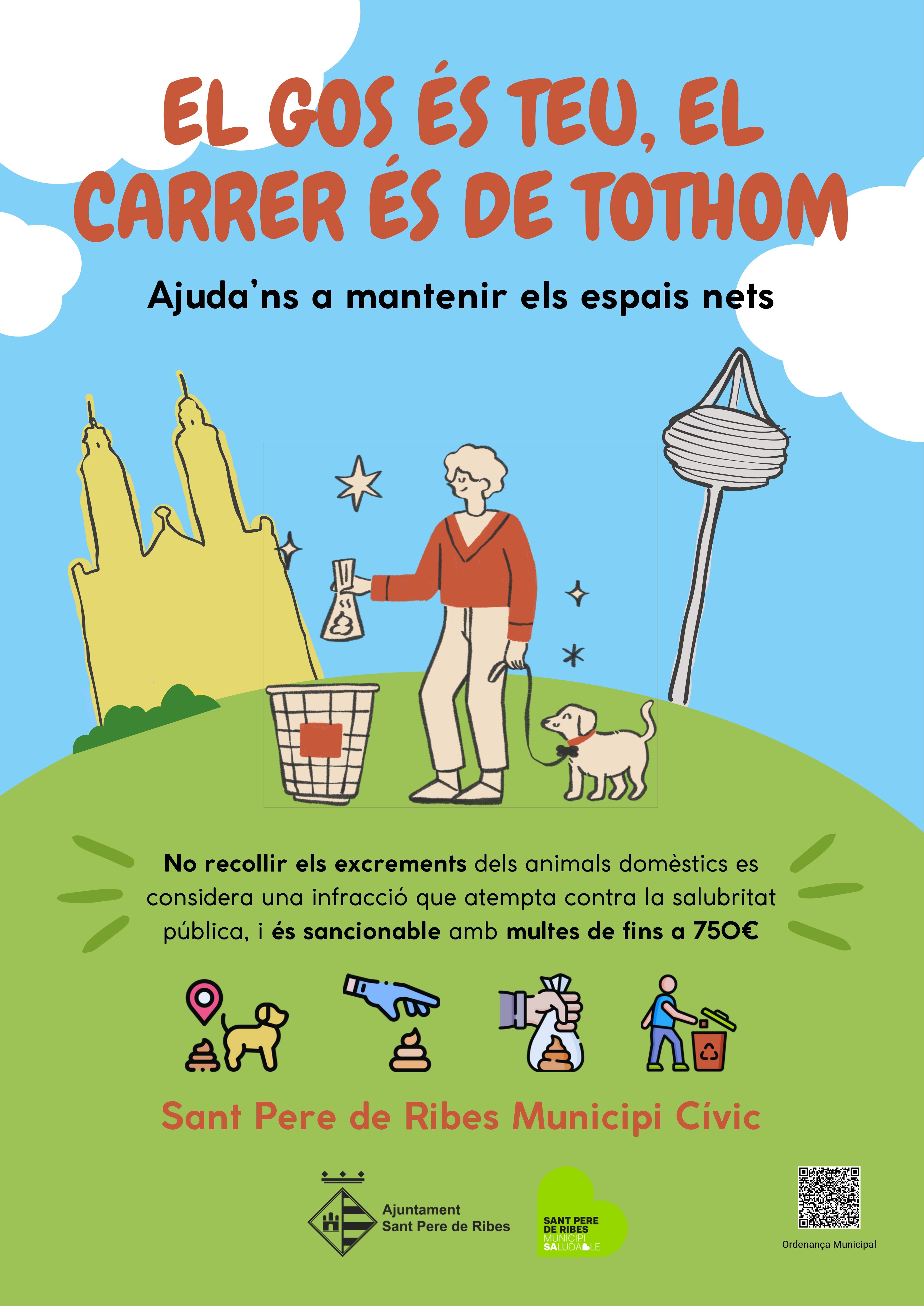 Cartell de la nova campanya de civisme per als propietaris d'animals de companyia