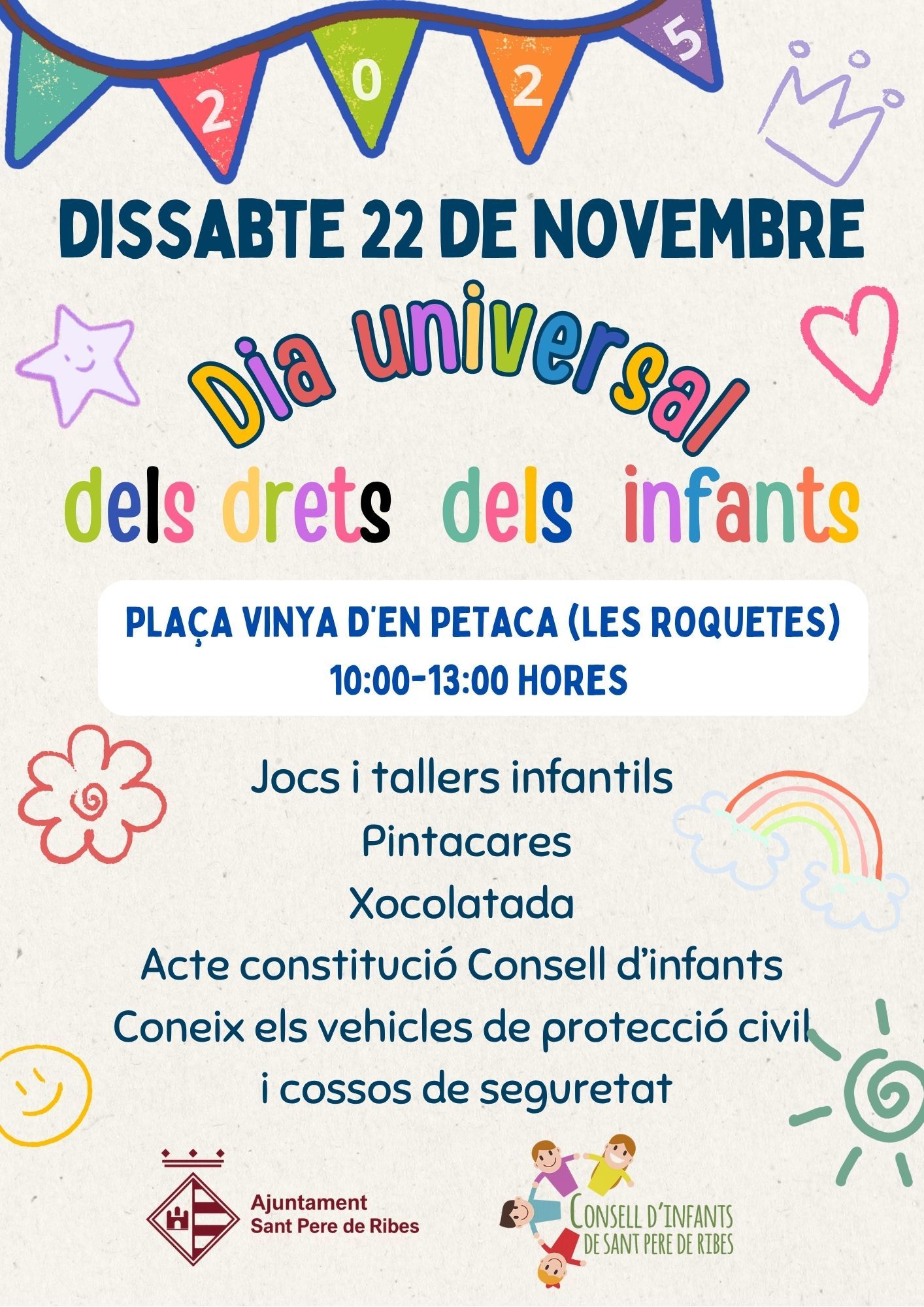 Cartell del Dia dels Drets dels Infants de Sant Pere de Ribes 2025