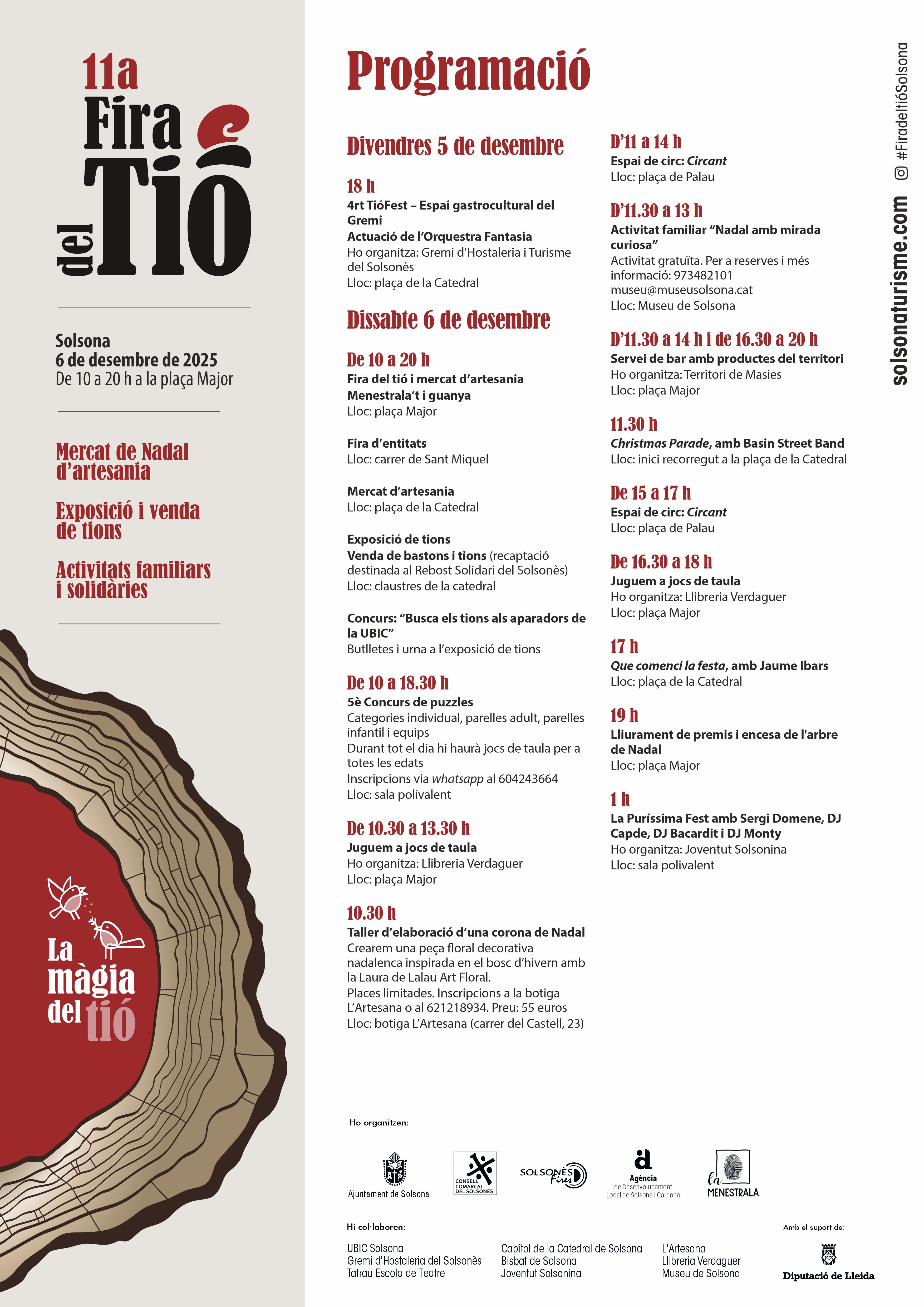 Programació de la Fira del Tió de Solsona 2025